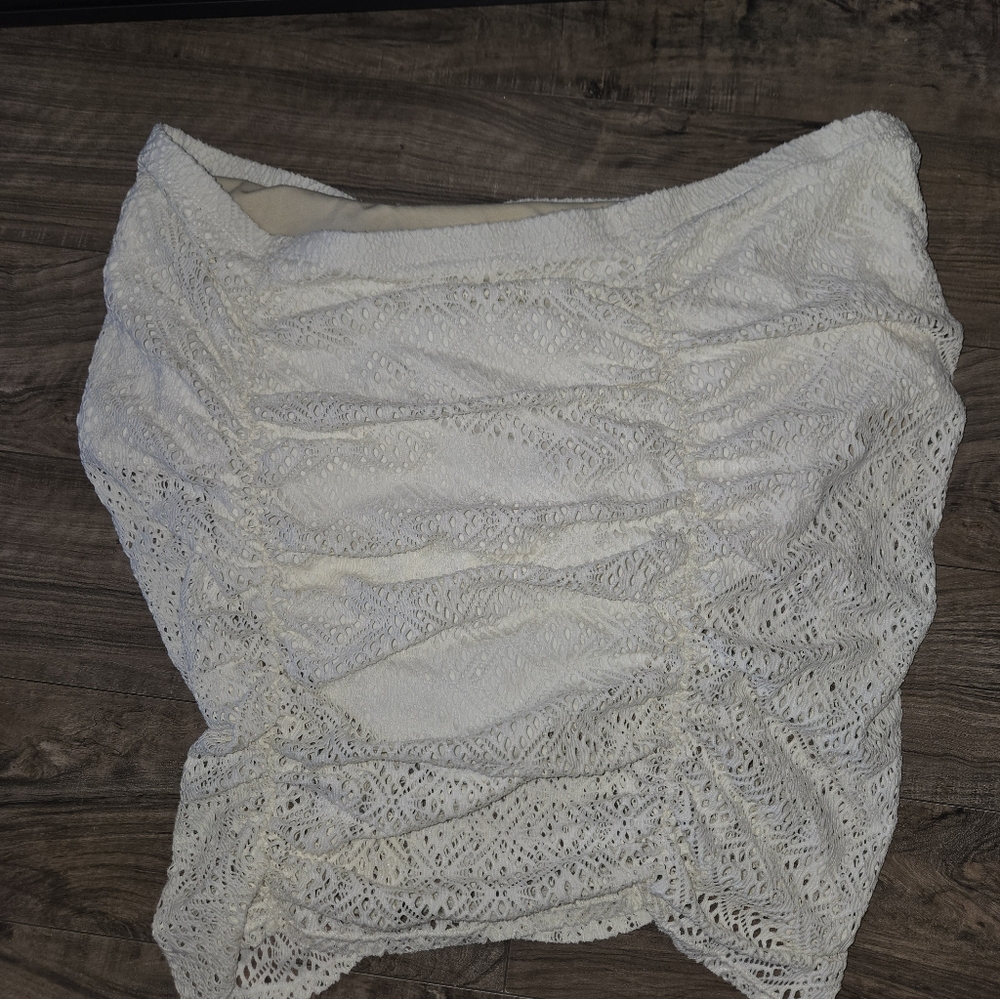 Torrid Lace Cream Swim Skirt - Picture 2 of 3